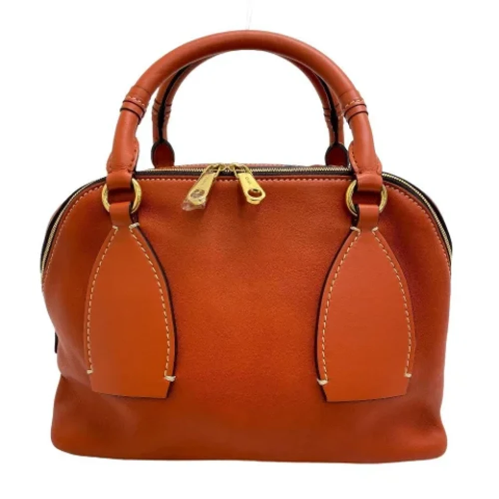 Chloé Pre-owned Leather handbags Orange Dames