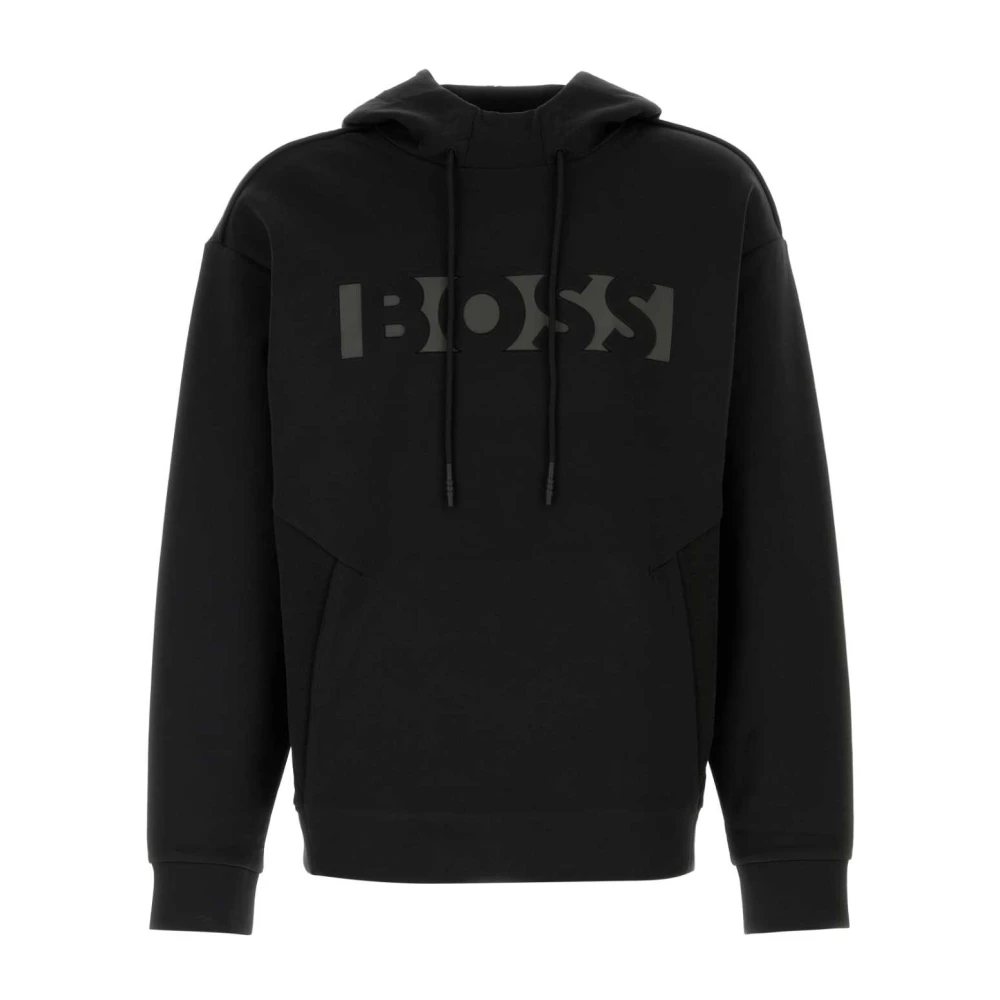 Boss Stretch Bomullsblandning Sweatshirt Black, Herr