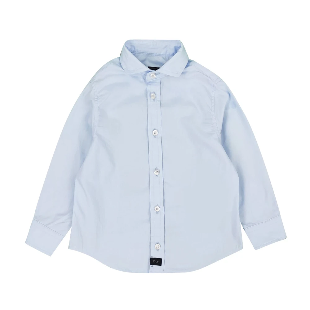 Fay Boys Blue Kids Shirts, 6 Y, Cotton Shirt