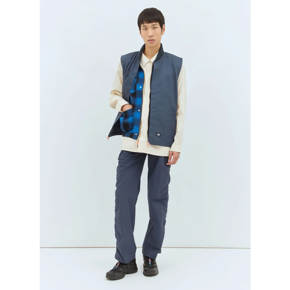 Dickies Twill Crewneck Vest met Zakken Blue Heren