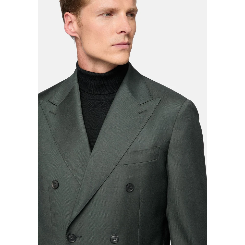 Boggi Milano Dubbelrijig Pak Green Heren