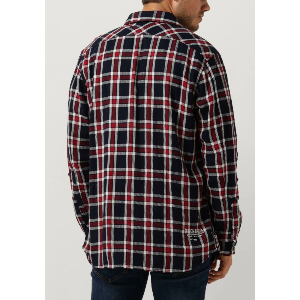 Scotch & Soda Double Face Twill Check Overshirt Multicolor Heren