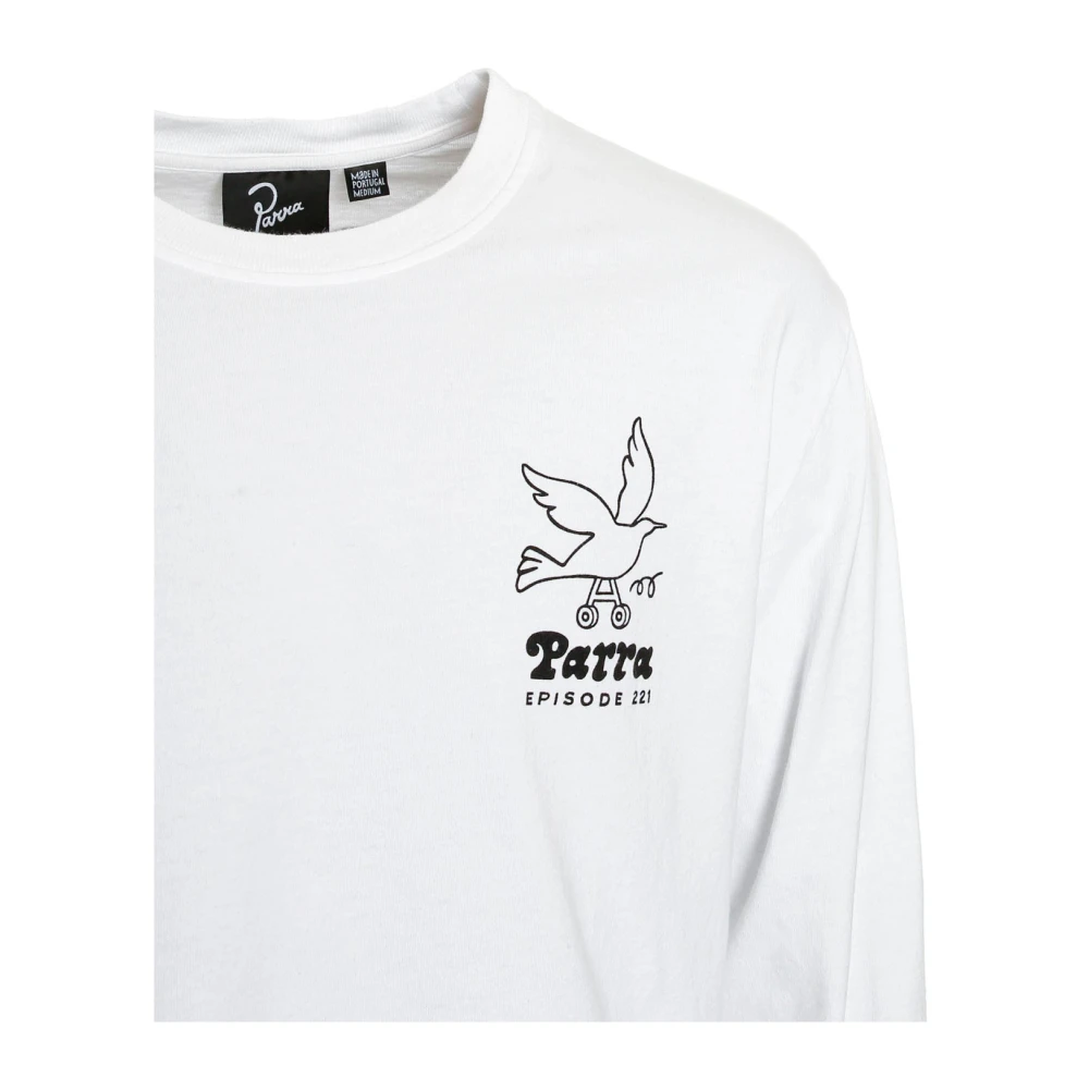 by Parra Script Logo Longsleeve Shirt White Heren