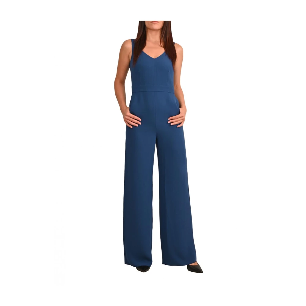 Pennyblack Elegant Crepe Jumpsuit Blue Dames