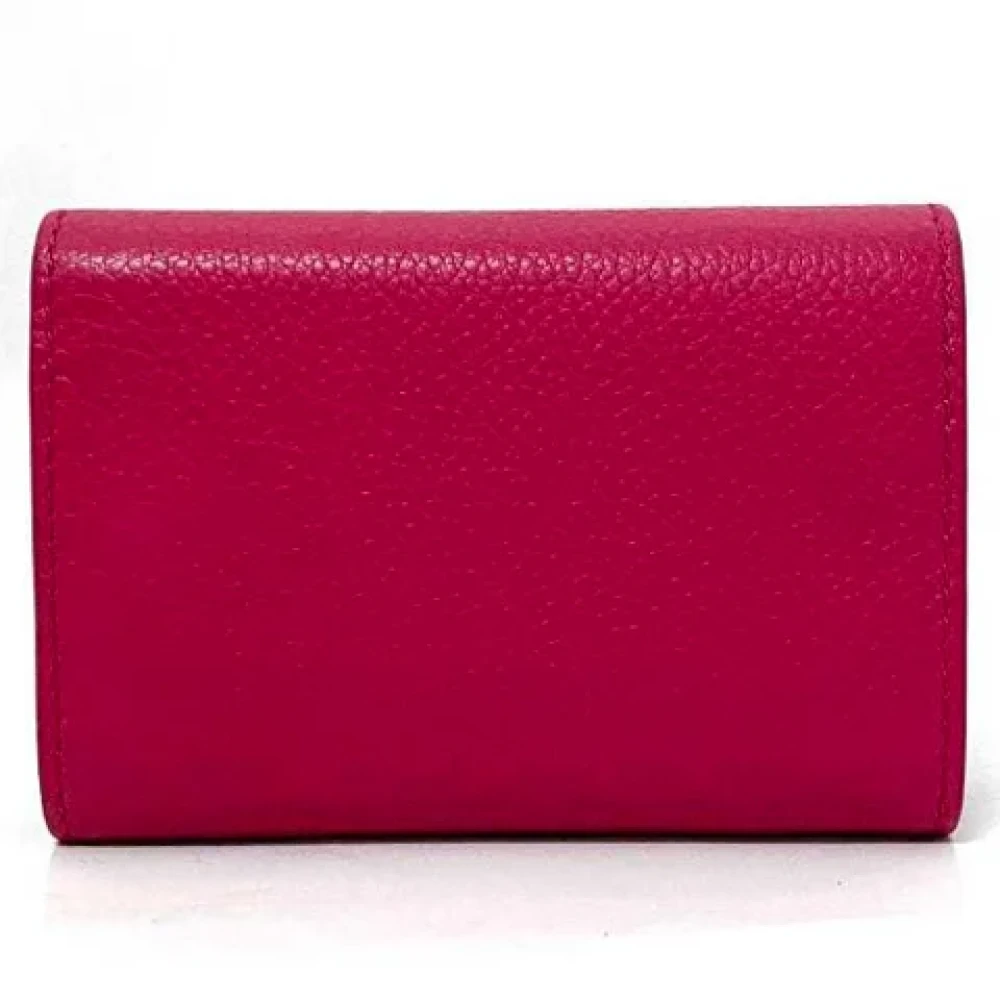 Yves Saint Laurent Vintage Pre-owned Leather wallets Red Dames