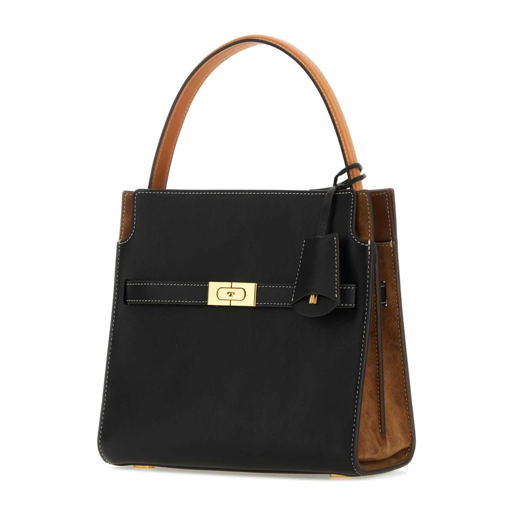 TORY BURCH Dubbele Lee Radziwill Leren Handtas Black Dames