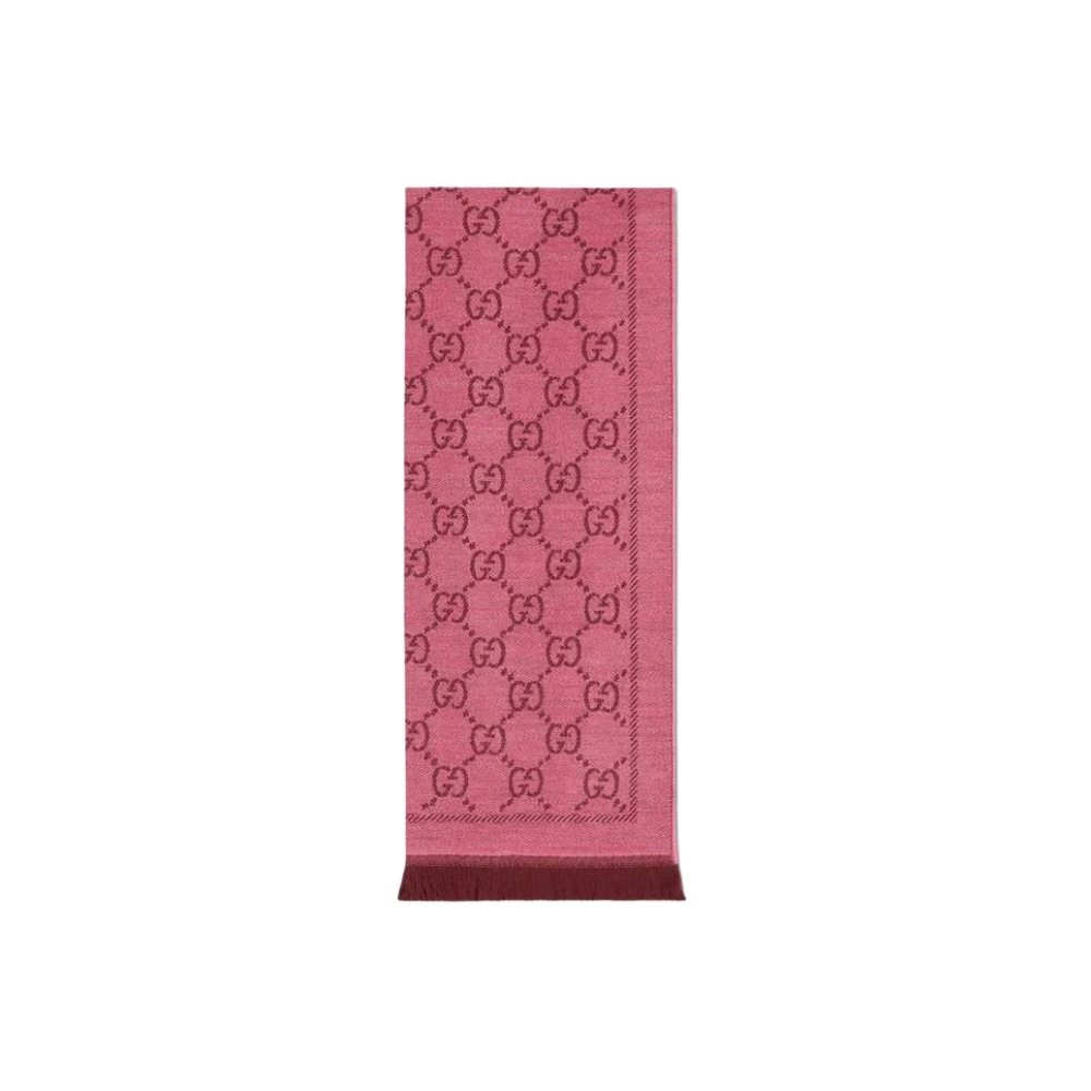 Gucci Jacquard GG Magenta Sjaal Pink Dames