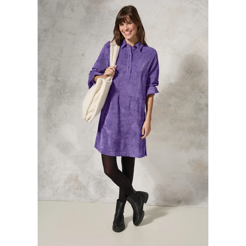 cecil Cordjurk in effen kleur Purple Dames