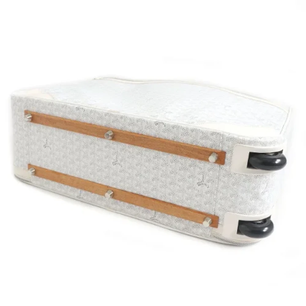 Goyard Vintage Pre-owned Leather travel-bags White Dames