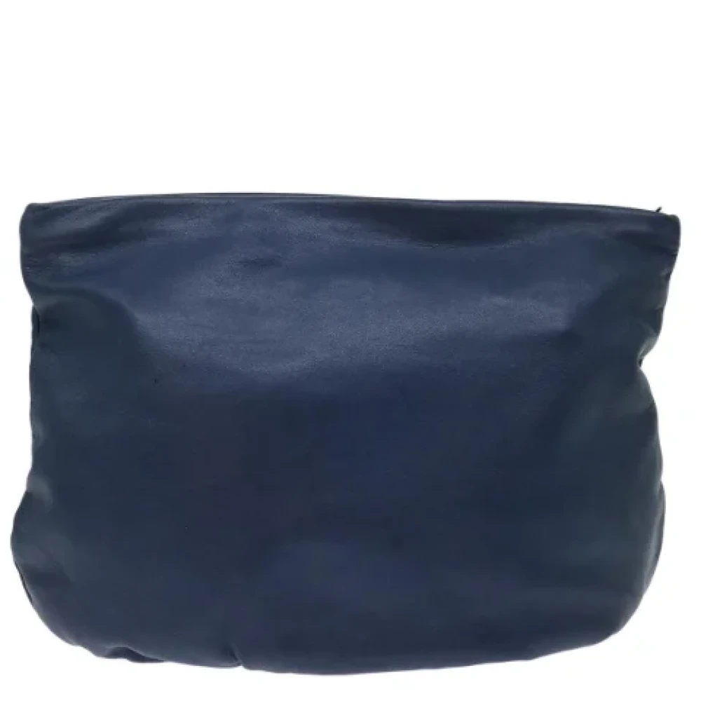 Loewe Pre-owned Leather clutches Blue Dames