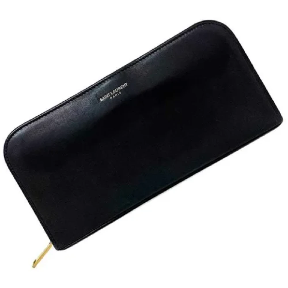 Yves Saint Laurent Vintage Pre-owned Leather wallets Black Dames