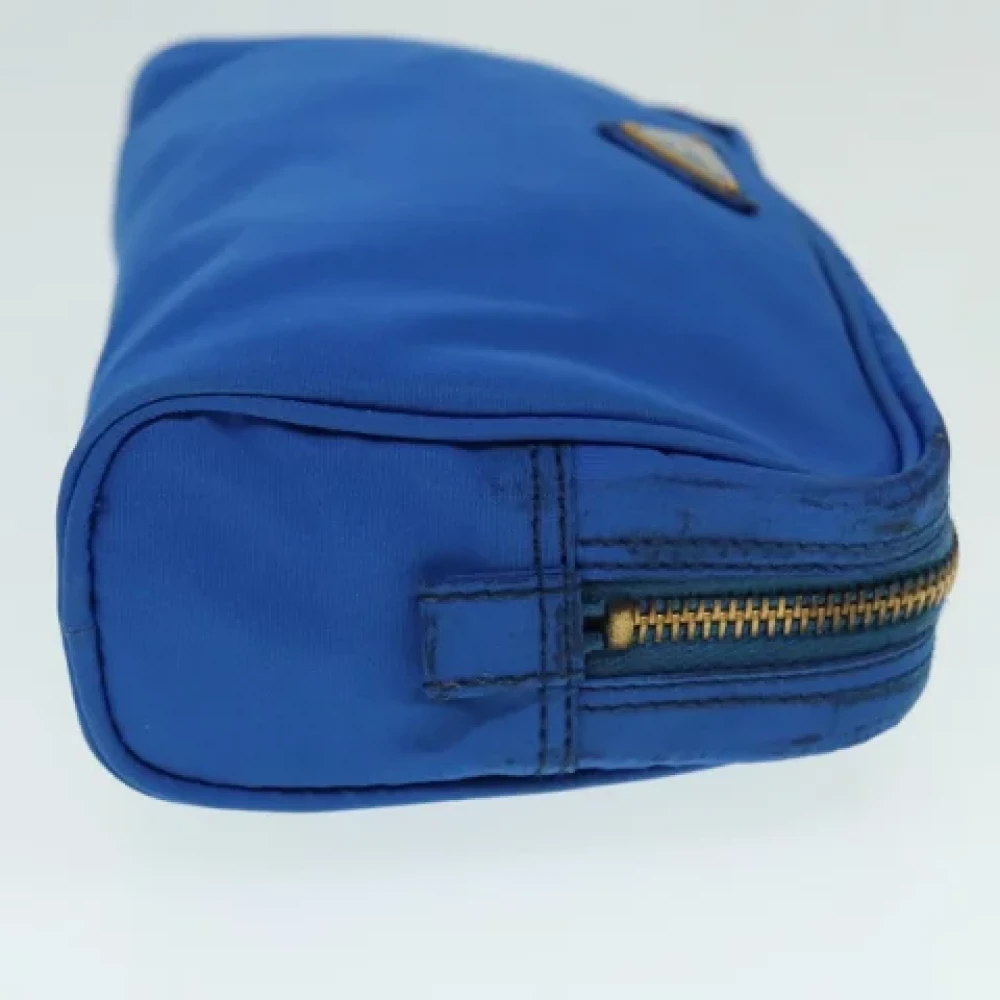Prada Vintage Pre-owned Leather pouches Blue Dames