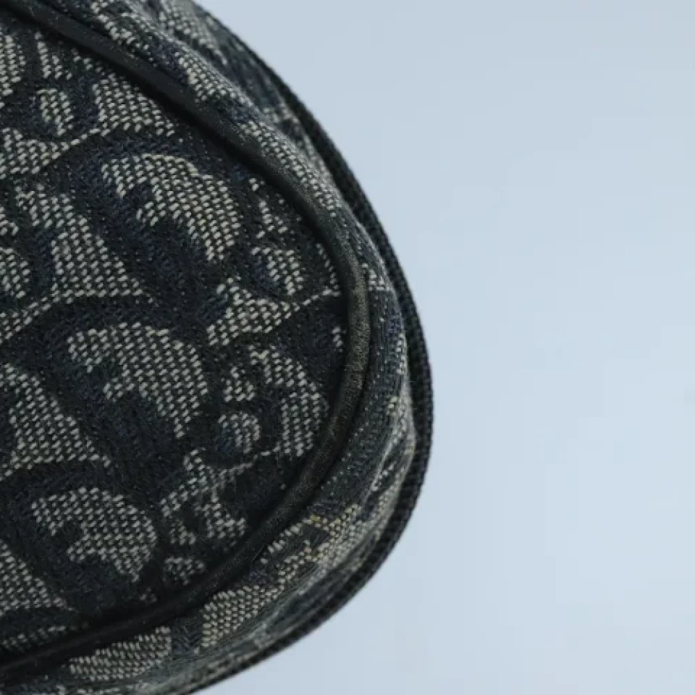 Dior Vintage Pre-owned Canvas clutches Blue Dames