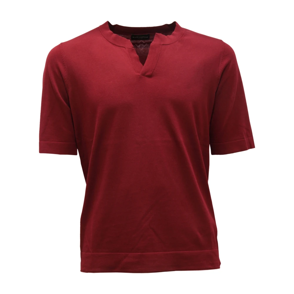 Ballantyne Men's Red T-Shirts, Xl, Cotton Knit Jumper