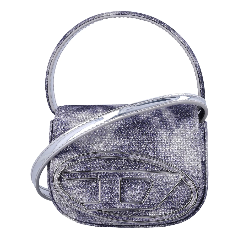 Diesel Lichtblauwe Glitter Handtas met Afneembare Band Blue Dames