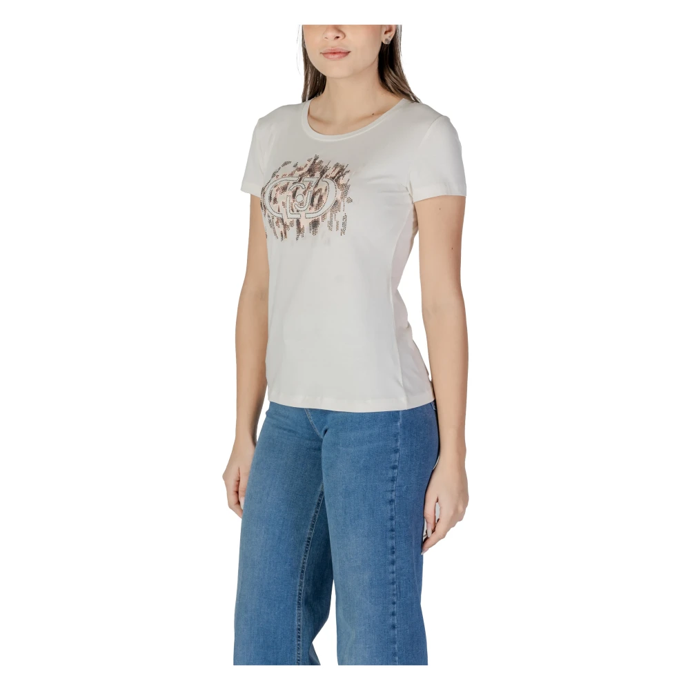 Liu Jo Korte Mouw T-shirt Lente Zomer Collectie Beige Dames