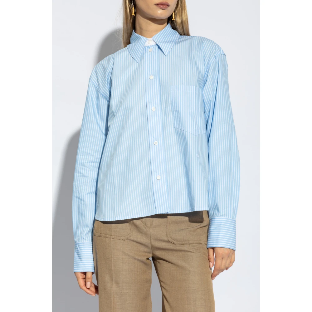 Victoria Beckham Gestreept patroon overhemd Blue Dames
