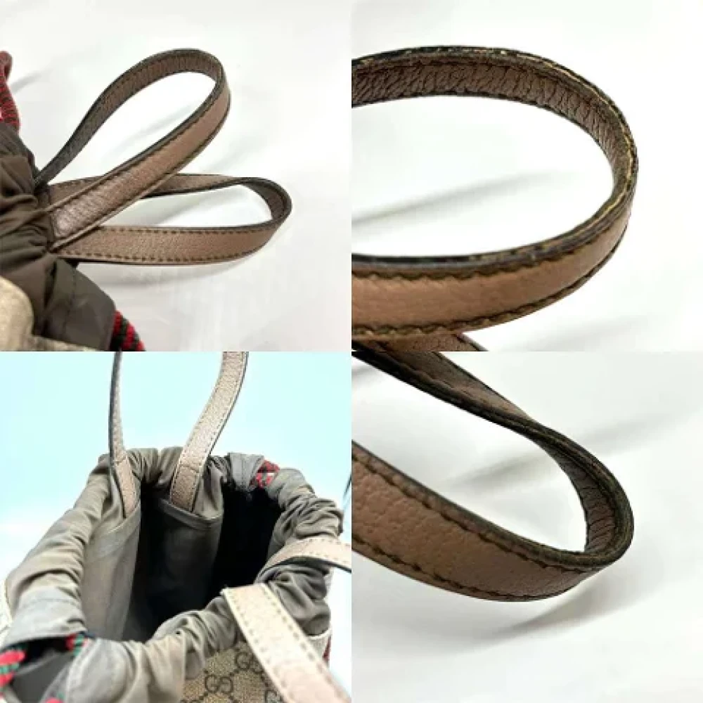 Gucci Vintage Pre-owned Canvas backpacks Beige Dames
