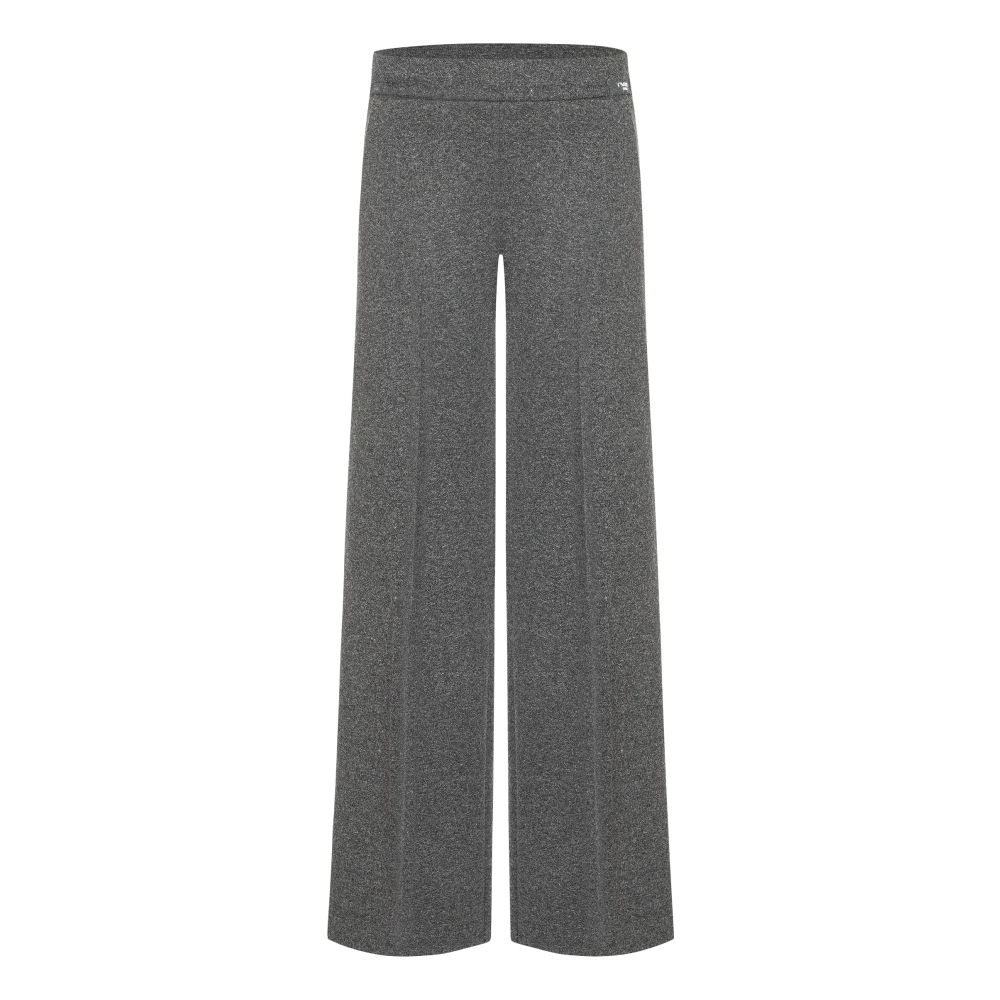 Cambio Women's Gray Wide Trousers, Xl L32, Ava Utility