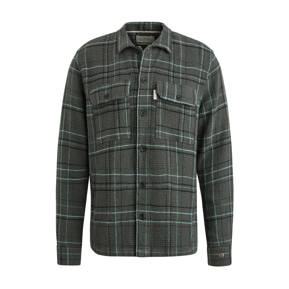 CAST IRON Heren Overshirts Long Sleeve Shirt Yd Check Regular Fit Groen