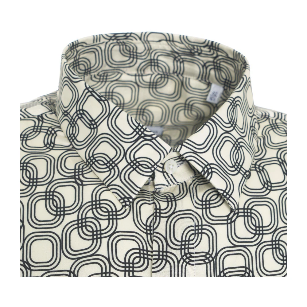 Robert Friedman Stijlvolle beige blouse met betoverende print Beige Heren