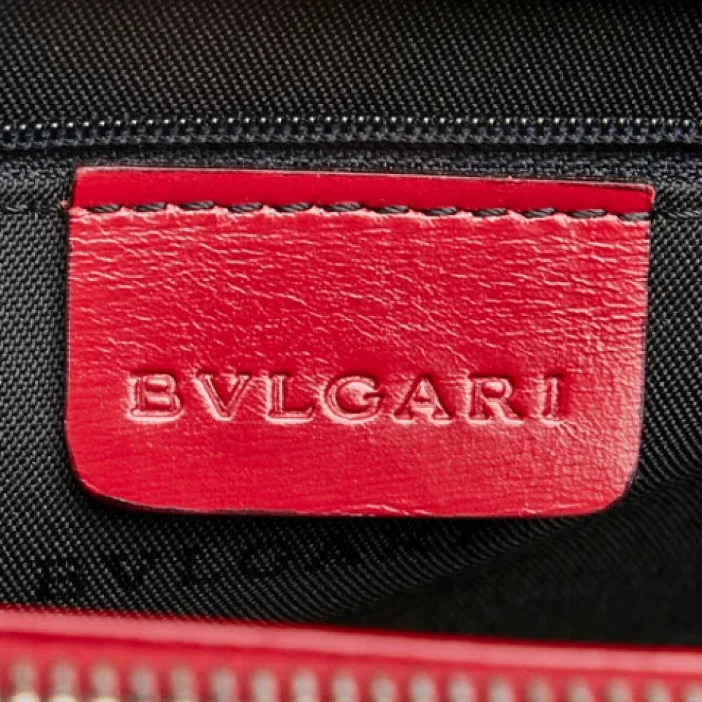 Bvlgari Vintage Pre-owned Leather handbags Red Dames