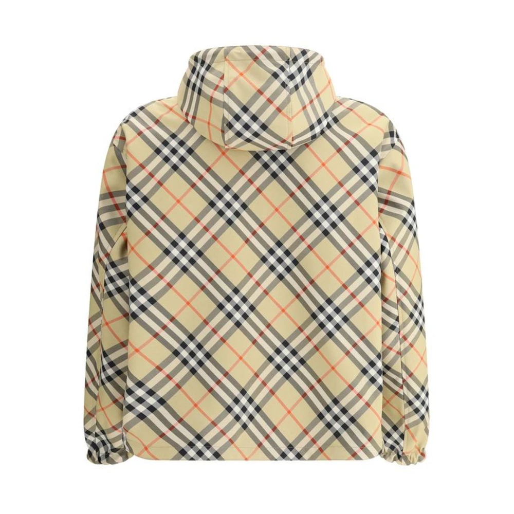 Burberry Omkeerbare Waterdichte Hoodie met Rits Multicolor Heren