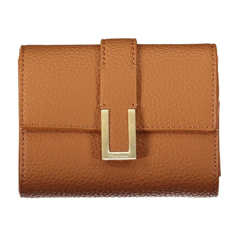 Calvin Klein Unisex Brown Womens Wallet Contrast Details
