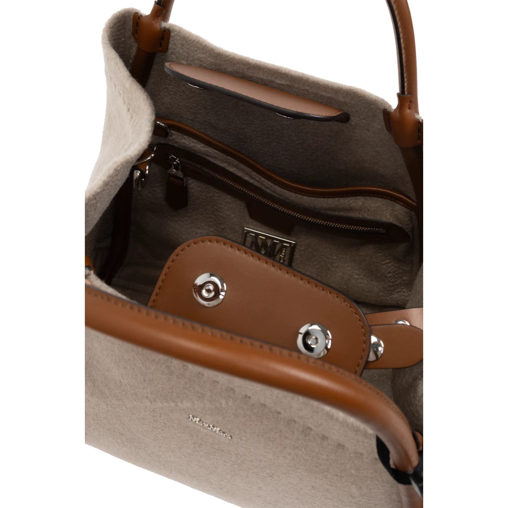 Max Mara Tas Marine Klein type shopper Beige Dames