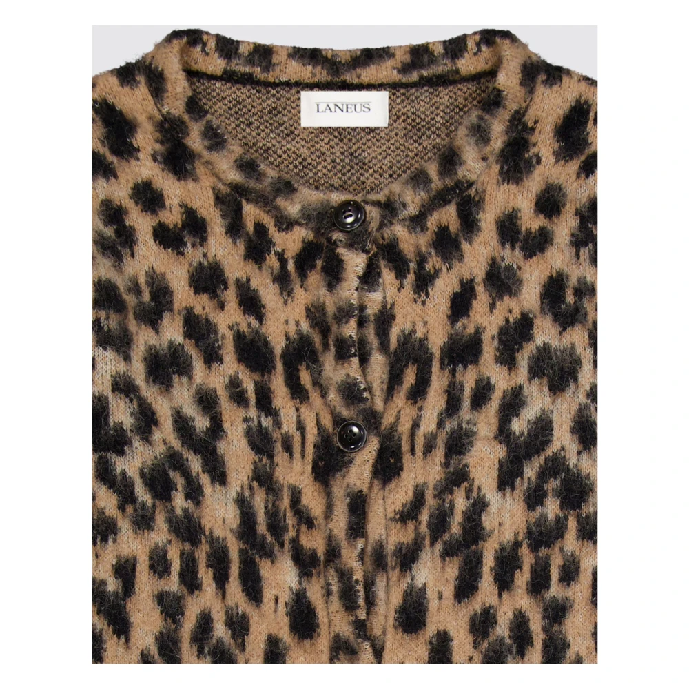 Laneus Cardigan Girocollo Brown Dames