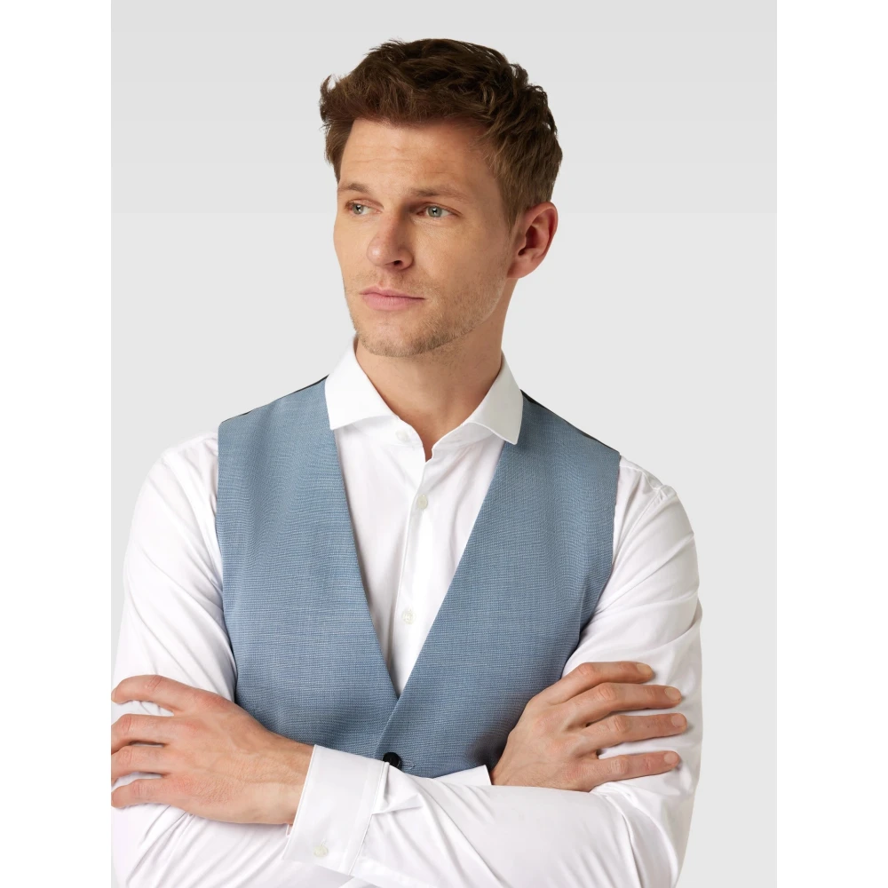 Hugo Boss Stijlvolle Mouwloze Vest voor Mannen Blue Heren
