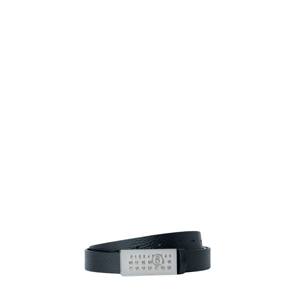 Mm6 Maison Margiela Women's Black Logo Motif Belt