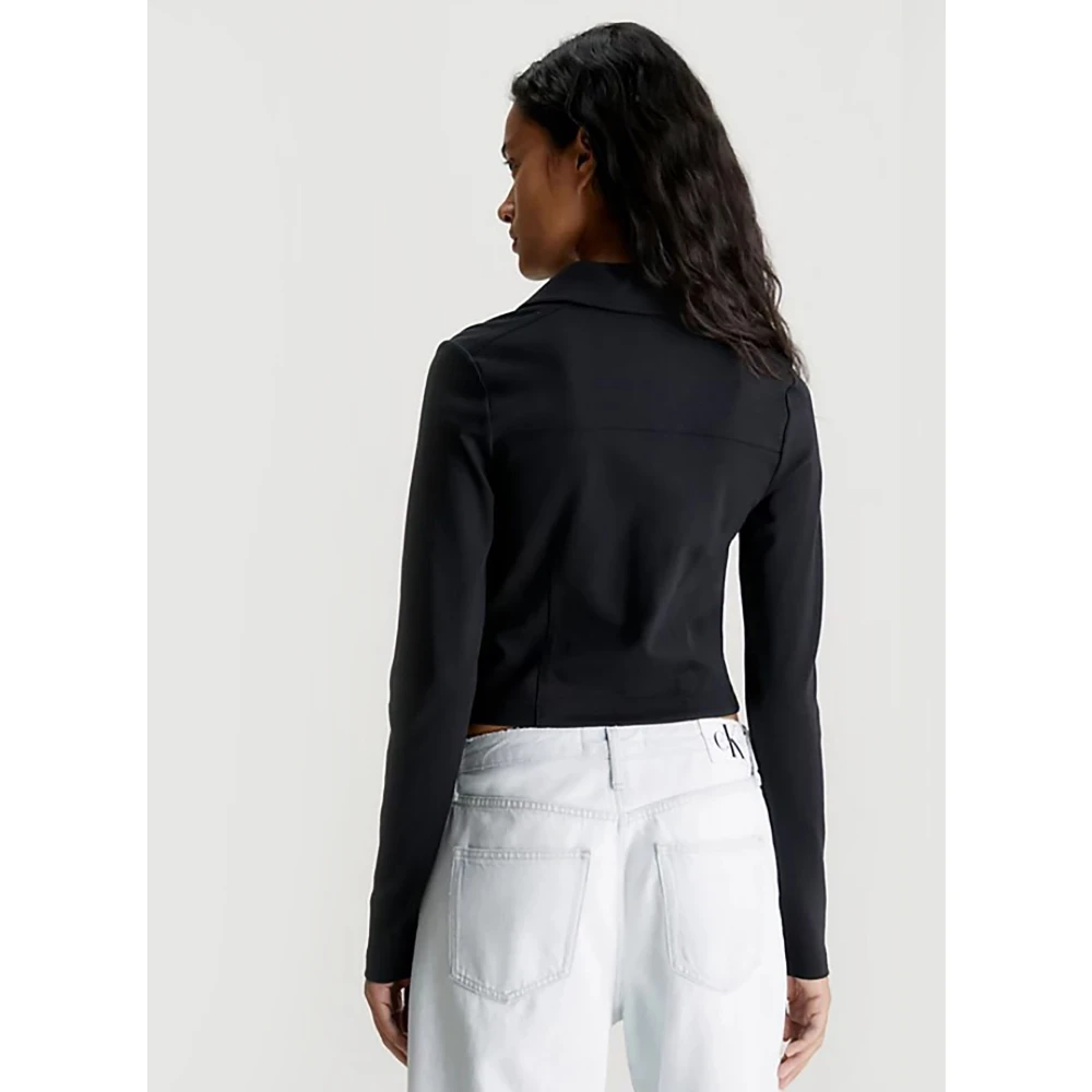 Calvin Klein Jeans Milano Polo Punto White Black Dames
