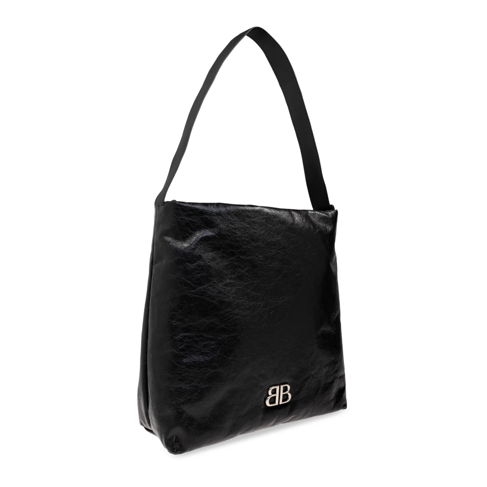 Balenciaga Schoudertas Monaco Groot Black Heren