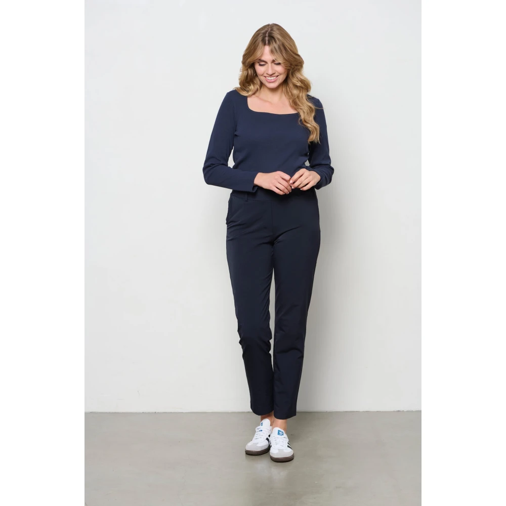 &Co Woman Slim Fit Broek Blue Dames