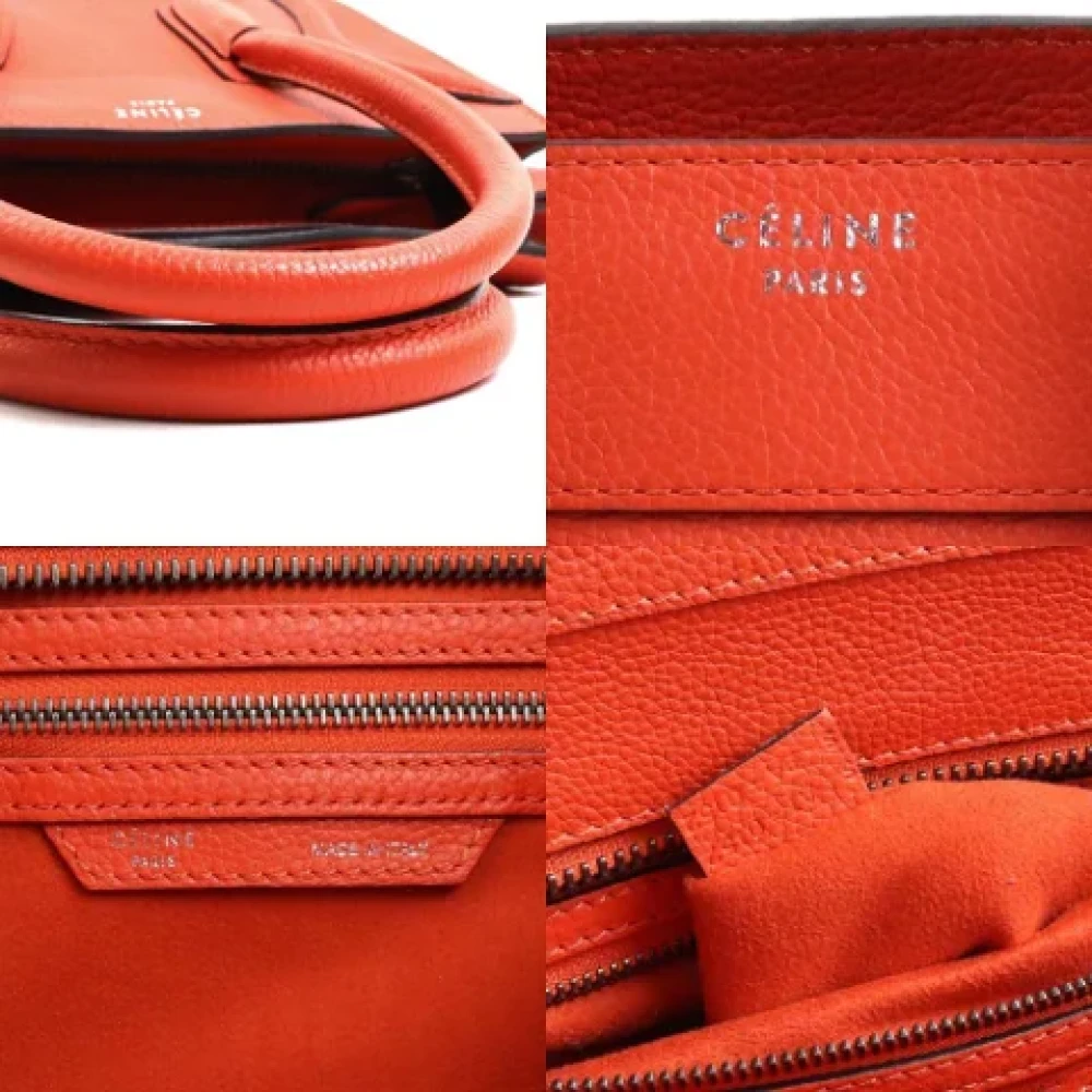 Celine Vintage Pre-owned Leather celine-bags Orange Dames