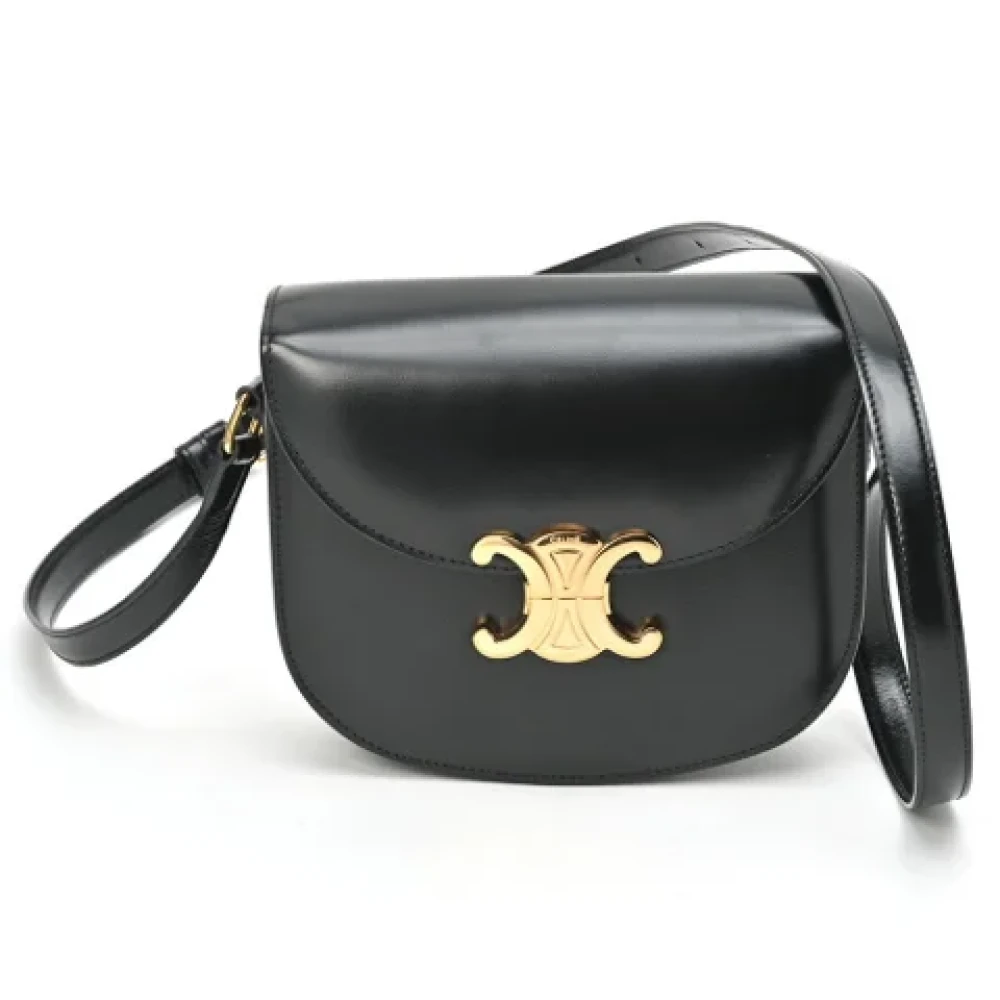 Celine Vintage Pre-owned Leather celine-bags Black Dames