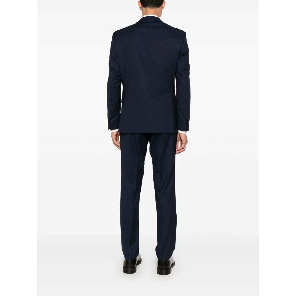 Hugo Boss Slim Fit Wollen Pak met 2 Knopen Blue Heren