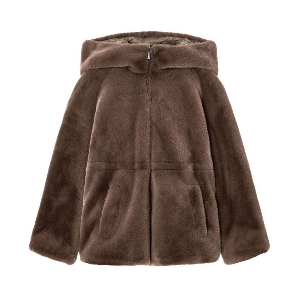 ジャケット・アウター THE BARNNET sami eco-fur jacket-beige Faux Fur & Shearling Jackets