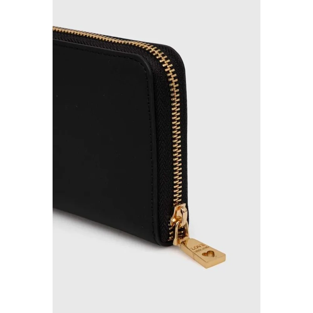 Love Moschino Zwarte Portemonnee met Ritssluiting Black Dames
