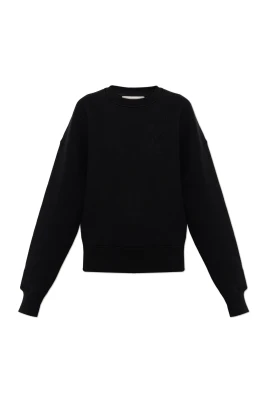 Sweatshirt i bomull med rund logotyp