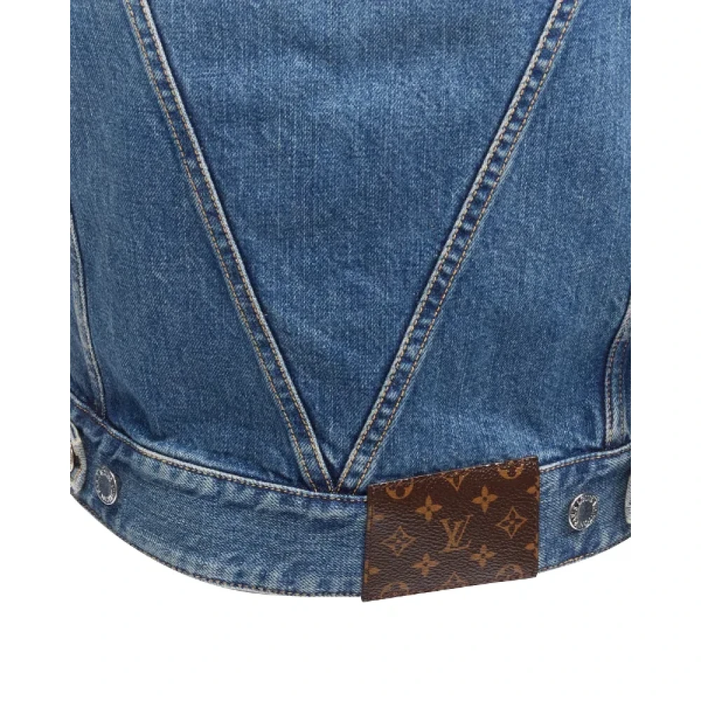 Louis Vuitton Vintage Pre-owned Denim outerwear Blue Dames