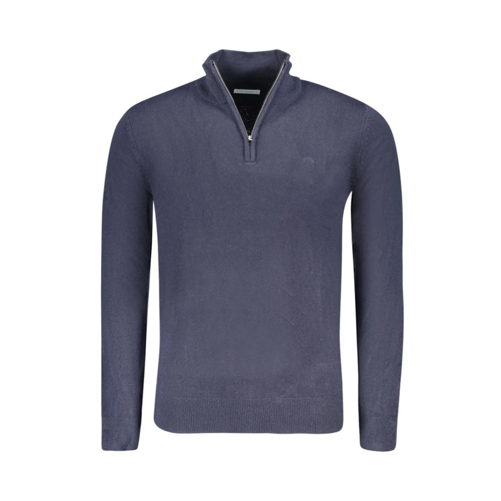 North Sails Blue Nylon Jumper - Male - Turtlenecks - S - Knitwear