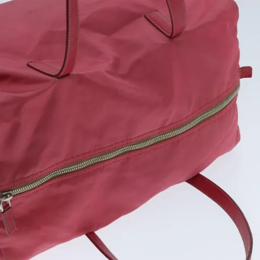Prada Vintage Pre-owned Nylon travel-bags Pink Dames