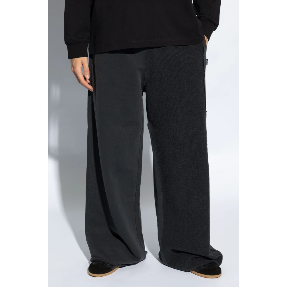 MM6 Maison Margiela wide-leg sweatpants Black Heren