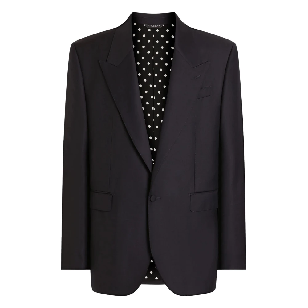 Dolce & Gabbana Mannelijk Blauw Kostuums Heren, L, Formal Blazers