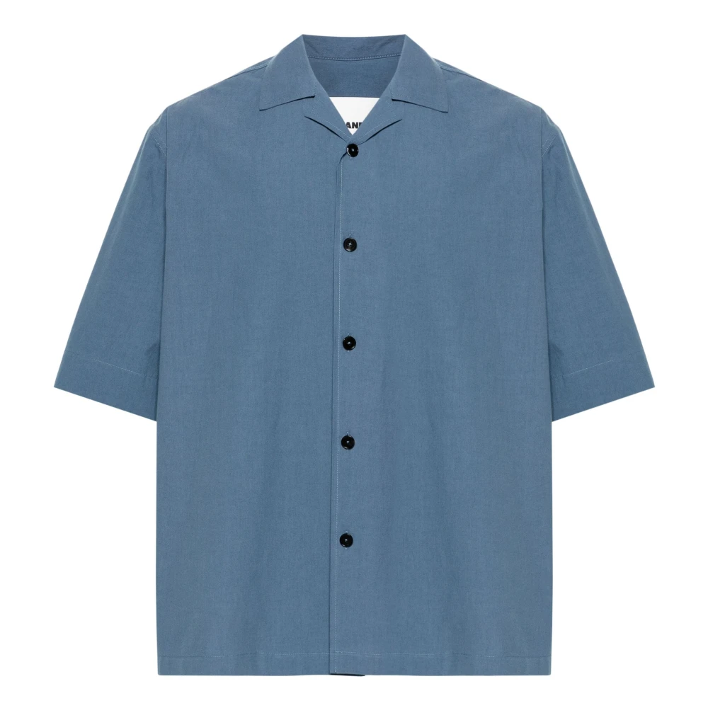Jil Sander Klassieke Witte Overhemd Blue Heren