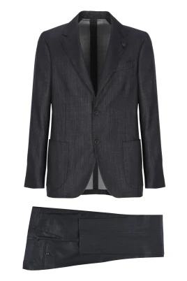 Enkelknäppt kostym i ullblandning