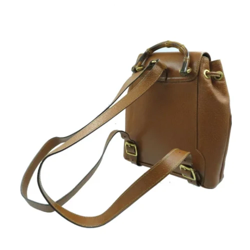 Gucci Vintage Pre-owned Fabric gucci-bags Brown Dames