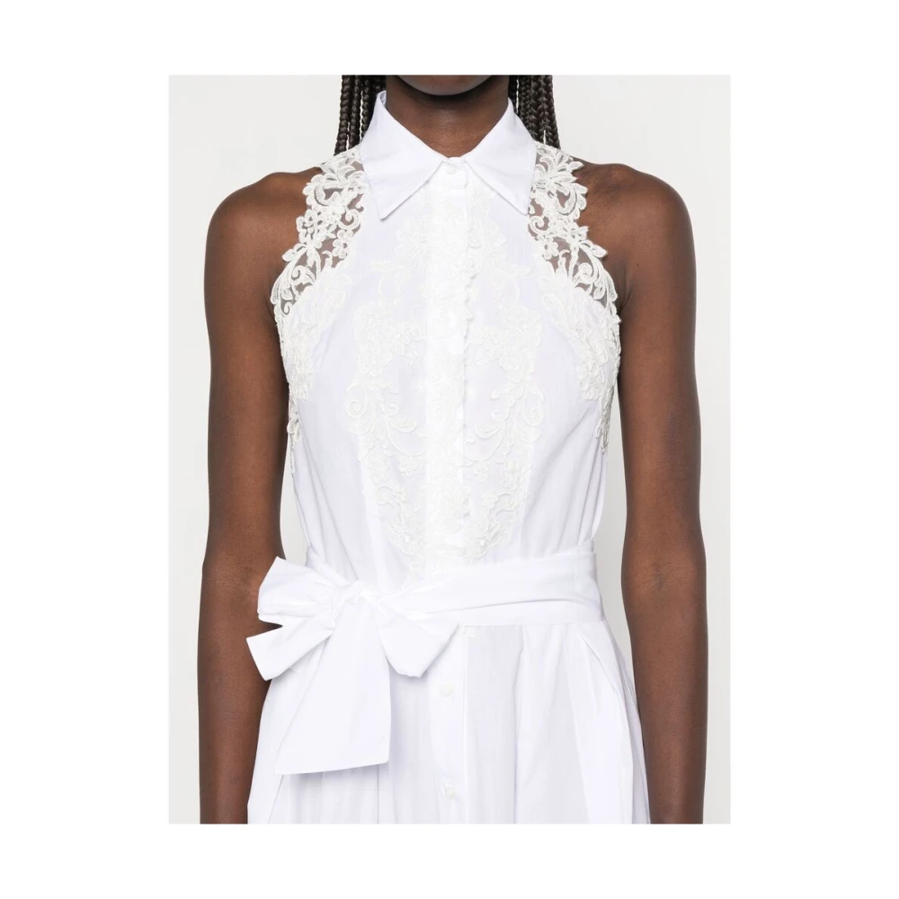 Ermanno Scervino Witte Jurk met Riem White Dames
